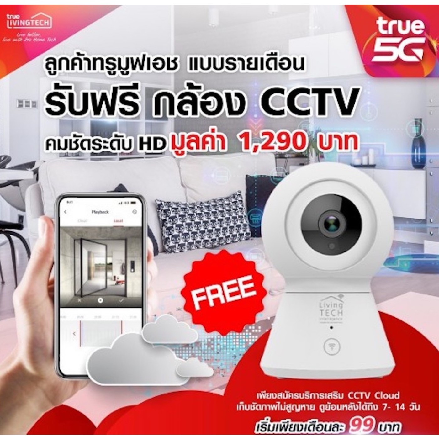 TrueLivingTECH Smart CCTV Camera 1080P